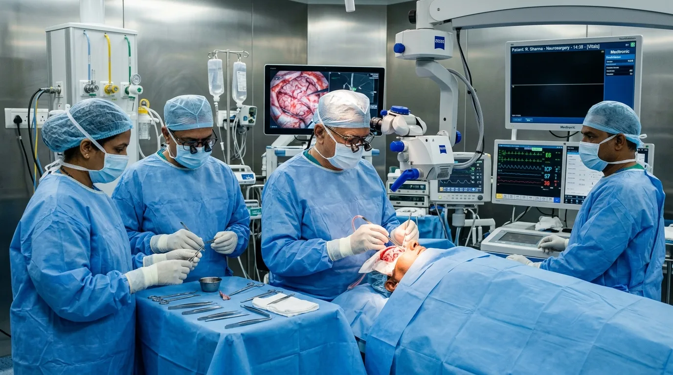 Precision surgery in ISO Class 5 modular operation theatre at Yupiter Hospital
